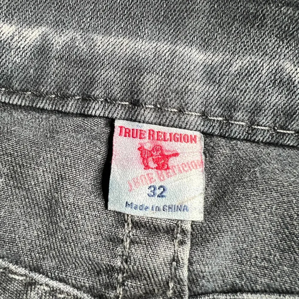 True‎ Religion Geno Slim Fit Jeans Men’s Size 36 Blue Distressed Denim Y2K